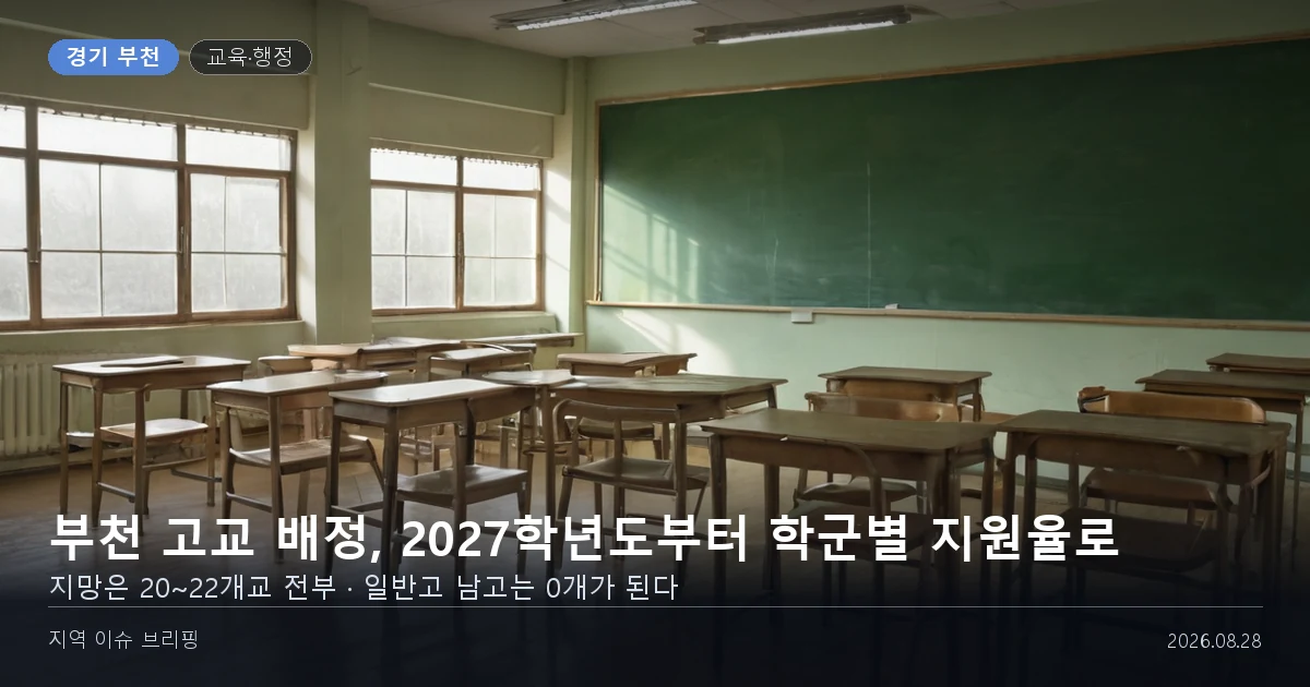 빈 교실의 책상과 칠판을 담은 개념 이미지