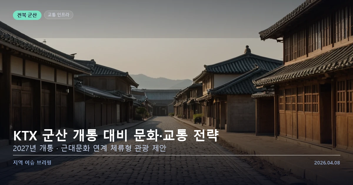 KTX 군산역 문화 교통 전략 이미지