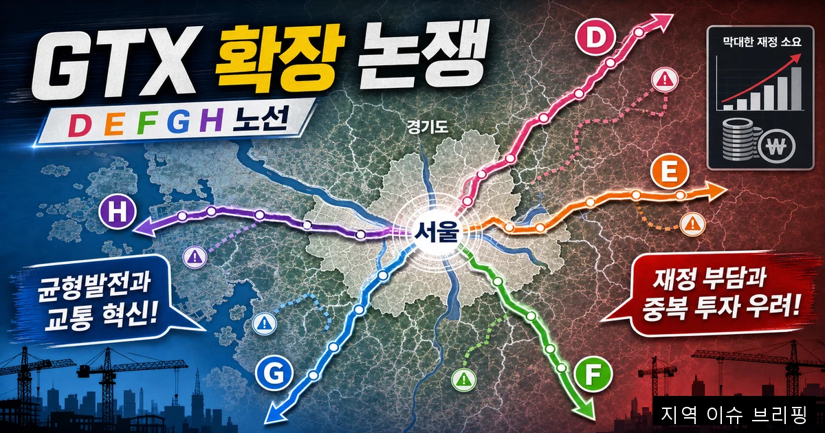 수도권 GTX 노선 확장 계획 논쟁