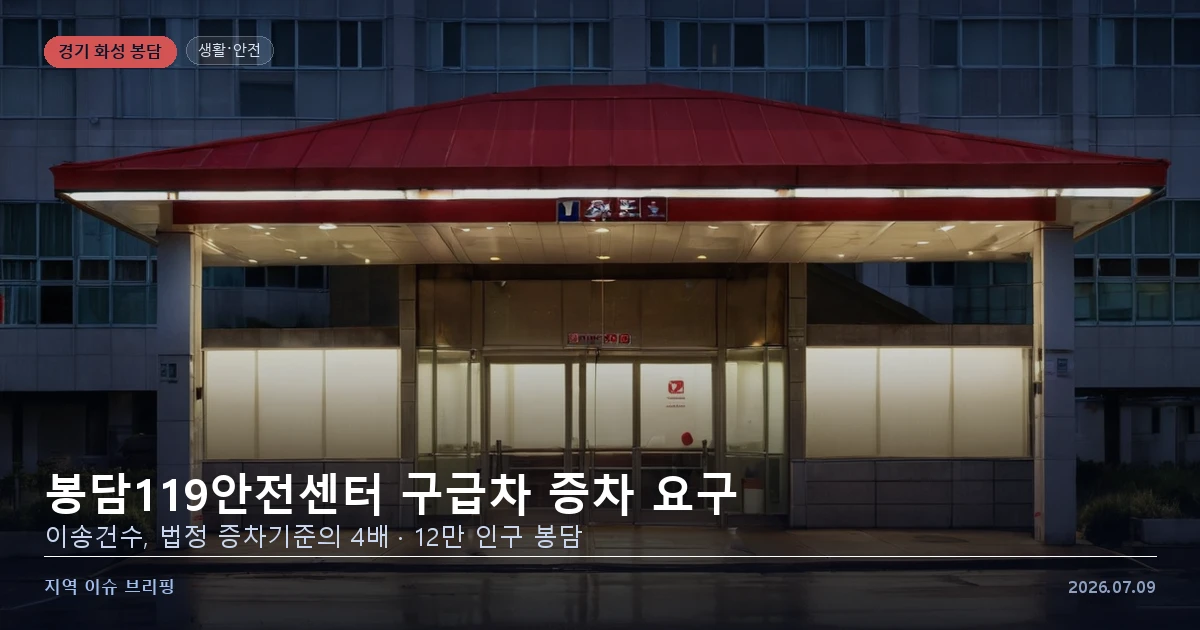 119 구급차와 병원 응급실 진입로를 표현한 개념 이미지