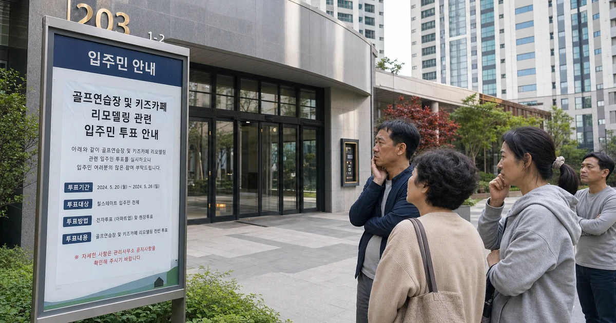 일산 자이 더 헤리티지 시설개선 투표 이미지