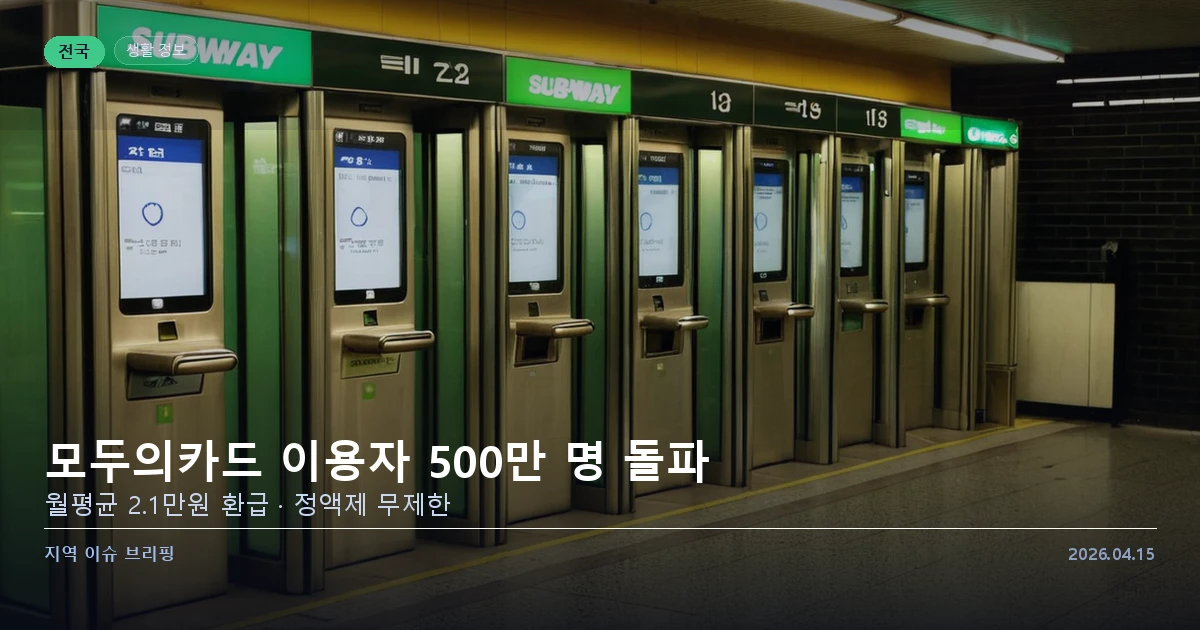 모두의카드 500만 명 돌파 이미지