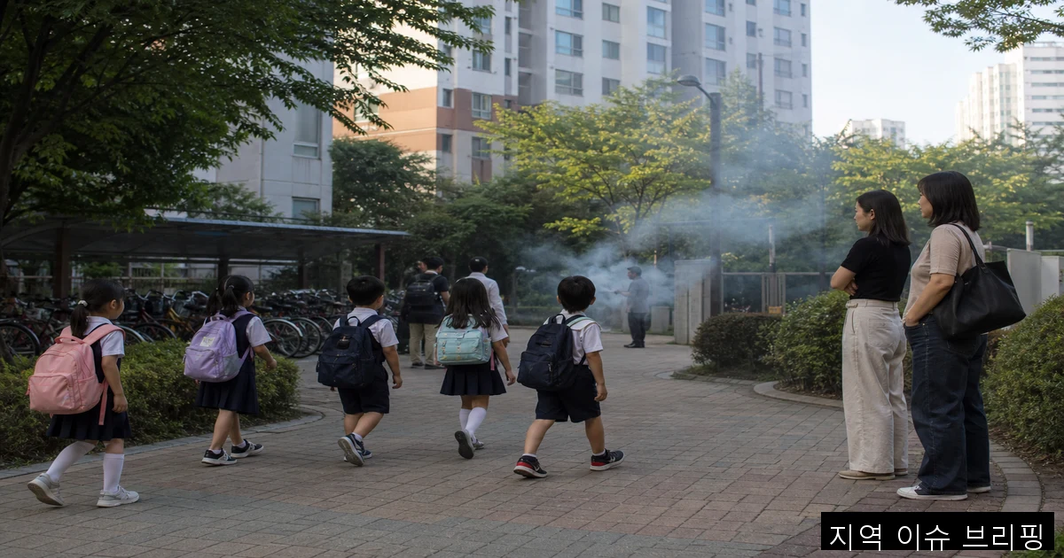 오산 세교 쌍용예가 아파트 흡연구역 통학로 문제 — 지역 이슈 브리핑