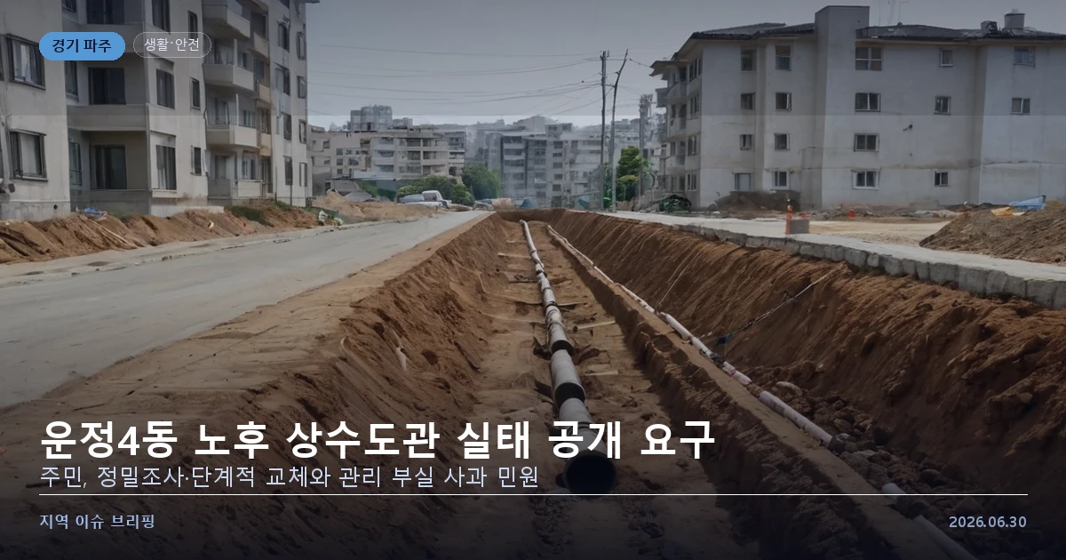도로 아래 매설된 상수도관과 도시 기반시설 공사를 표현한 개념 이미지