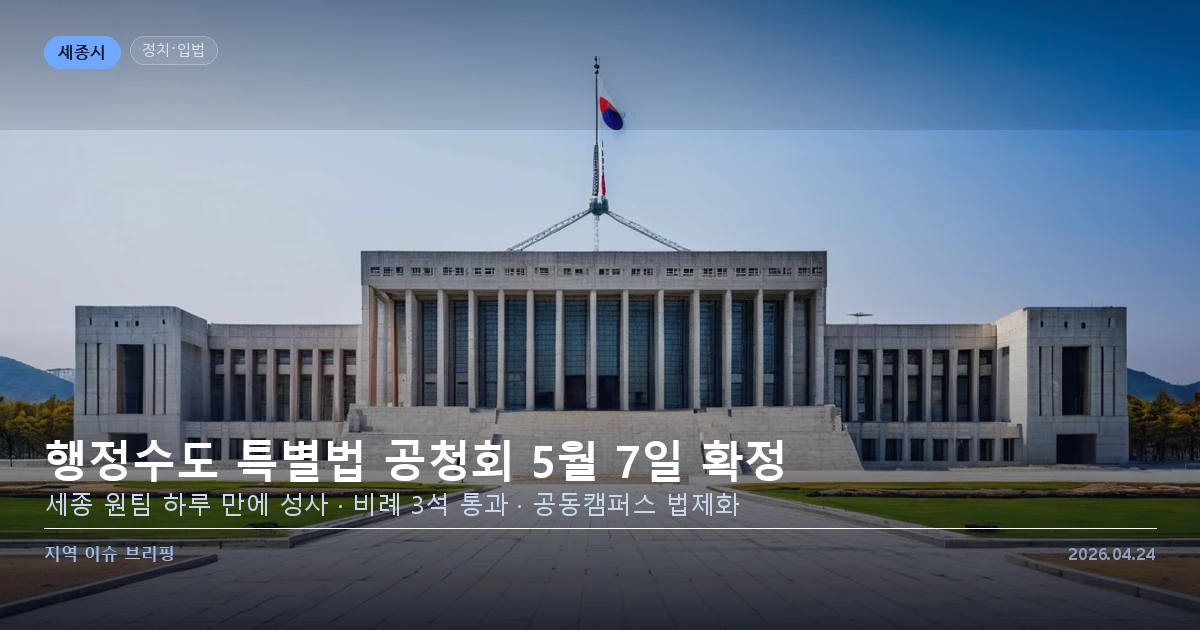 국회 행정수도특별법 공청회 확정