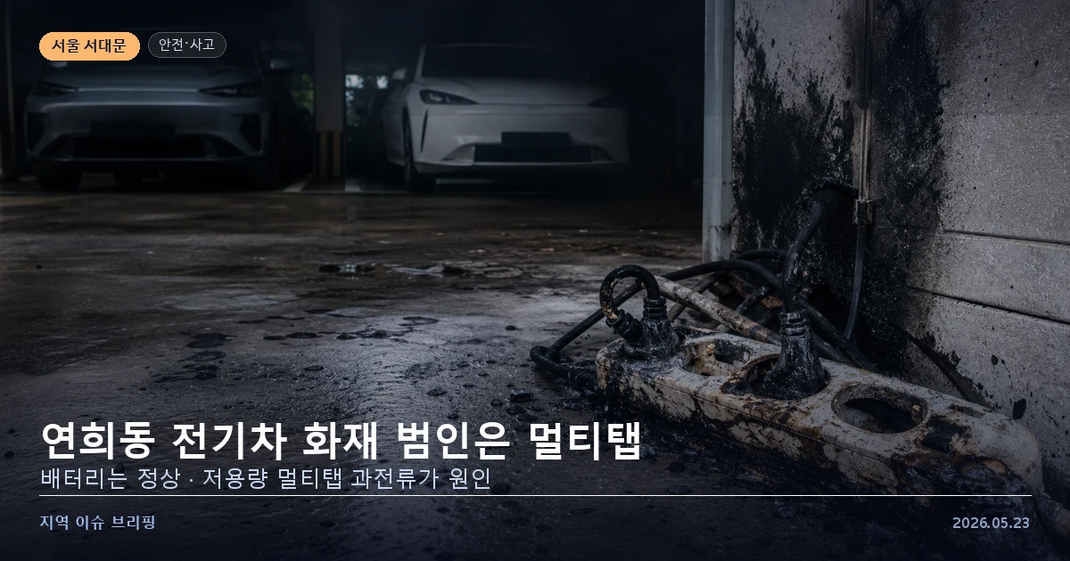 연희동 전기차 화재 멀티탭 원인 조사