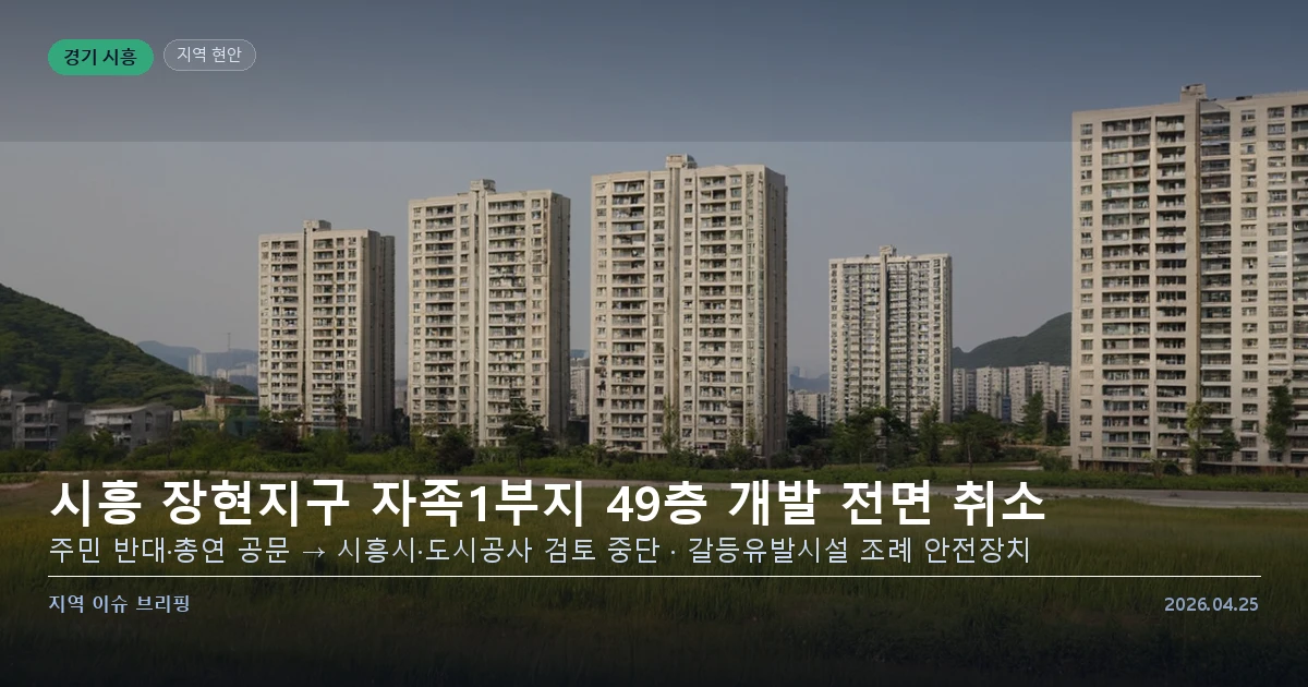 시흥 장현지구 자족1부지 현장